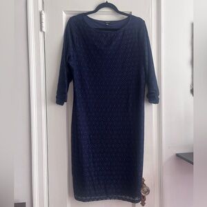 NYC Navy Long Sleeve Dress
